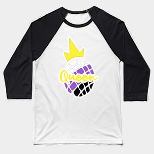 Pride'n'apple Non-binary Queen ! Baseball T-Shirt